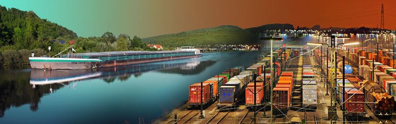 Große Potenziale: Über 8.000 Tonnen kann ein Binnenschiff transportieren (Foto: Bargelink)